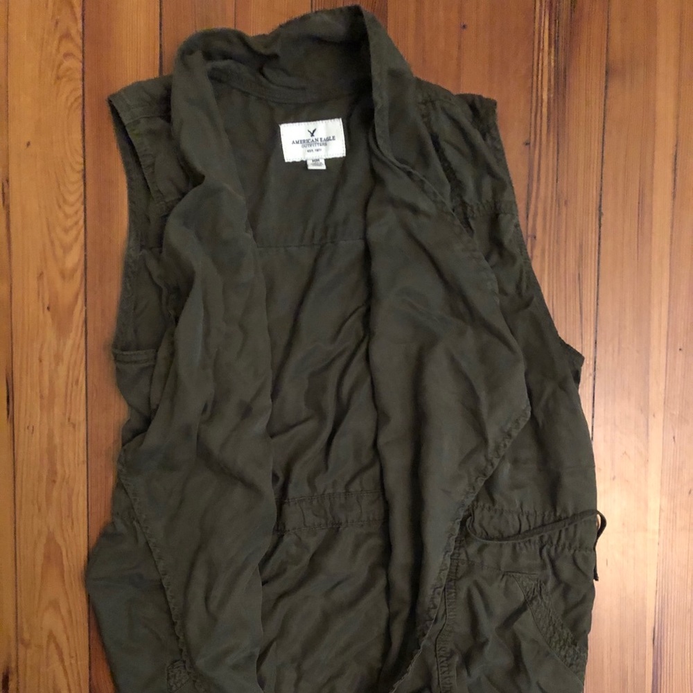 American Eagle Green Utility Vest